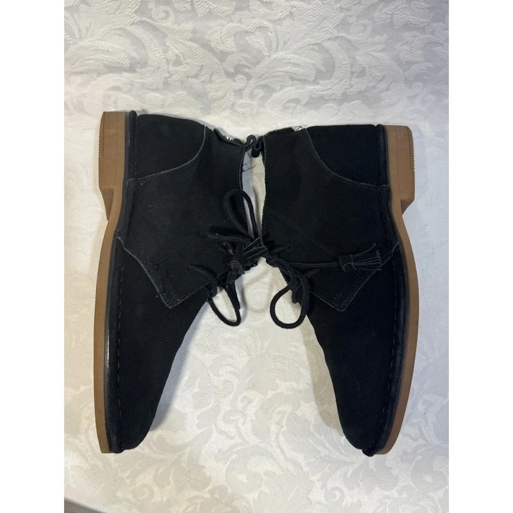 Tommy Bahama Evert Chukka Boots Men 9 Black Suede Tassel Casual
